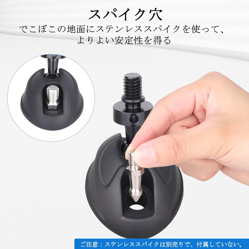 INNOREL Universal Tripod Foot Spike, 2.4 inches (60 mm), Rubber