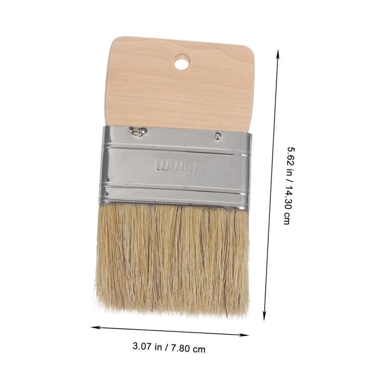 Totority Beach Sand Brush with Handle Natural Boar Bristle Painting