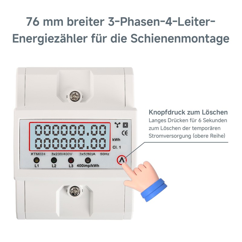 XTM024 LCD Digital Electricity Meter, Electricity Meter, 3 Phase Digital