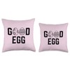 Good Egg Funny Easter Throw Pillow, 18x18, Multicolor