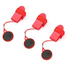 3 Pcs Treadmill Safety Key With Clip - Emergency Stop Magnetic Key For Home & Gym Treadmills - Universal Fit For Most Treadmill Brands - Durable & Easy To Use Safety Feature (Red)