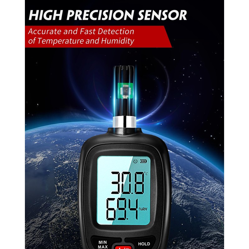 APOMONO WT83 Temperature Humidity Meter, High Precision Thermometer Hygrometer with