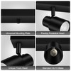 Plug-in Track Lighting LED, Track Light Fixtures Ceiling, Black Plug