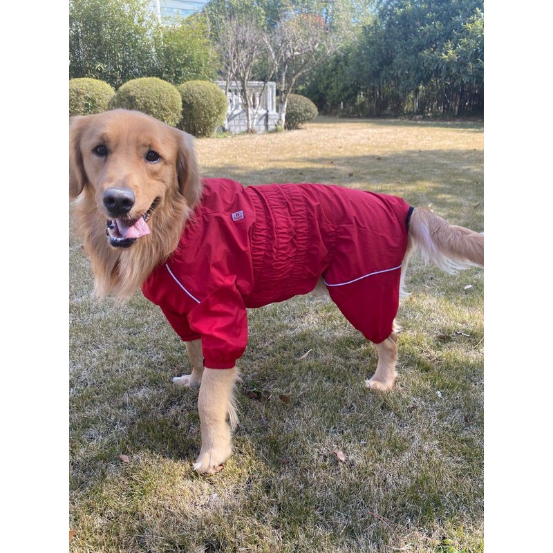 Dogs Waterproof Jacket, Lightweight Waterproof Jacket Reflective Safety Dog Raincoat