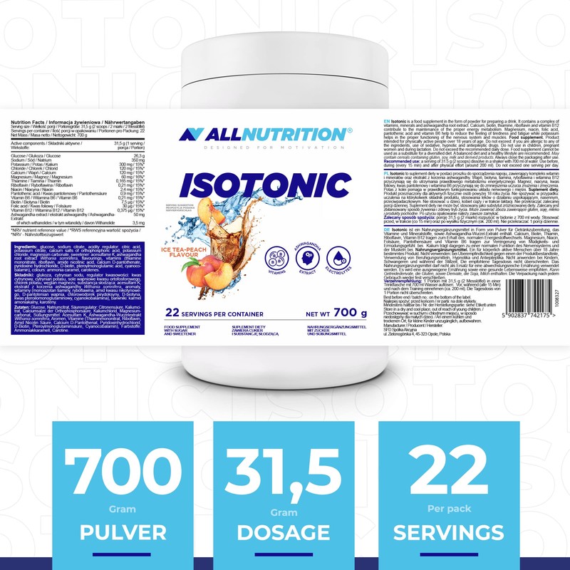 ALLNUTRITION Isotonic Drink Powdered Concentrate for Endurance Boost and Post-Workout