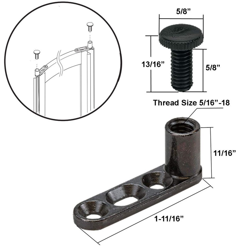 Replacement Pivot Bracket Assembly for Swing Shower Doors