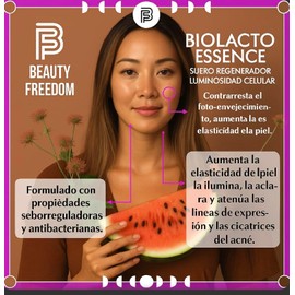 Suero Facial Hidratante - Beauty Freedom Biolacto Essence 35ml - Sérum Facial Con Acido Hialuronico, Centella Asiatica, Vitamina E Y Rosa Alpina - Para Skin Care Rutina