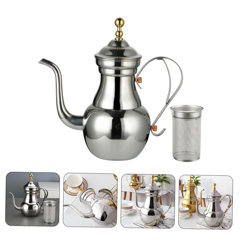 MAGICLULU Stainless Steel Pot Filter Tea Kettle Court Pot Multi-Function
