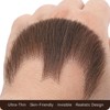 Prejoye Realistic Mustache Human Hair, Handmade Fake Beards with Invisible