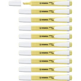 Highlighter - STABILO swing cool Pastel - Pack of 10 - Milky Yellow