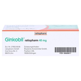 Ginkobil ratiopharm 40 mg film-coated tablets, pack of 120