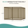 Aoodor Universal 10x13 ft Gazebo Mosquito Netting, Replacement 4-Panel Sidewalls