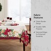 Elrene Home Fashions Poinsettia Garlands Holiday Engineered Wrinkle Resistant Tablecloth,