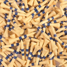 T-712 Golf Tees, Bamboo Short Tees, Graduated, 1.7 inches (42 mm), 2.1 inches (54 mm), 100 Pieces/250 Pieces, Large Capacity Pack, Stylish, Durable, Break-resistant, Natural Material, Eco-Friendly