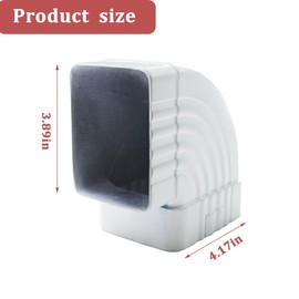 Rsoise Gutter Downspout Elbow 90 Degree 3x4 Gutter Elbow Aluminum Downspout Elbow（1Pcs White）