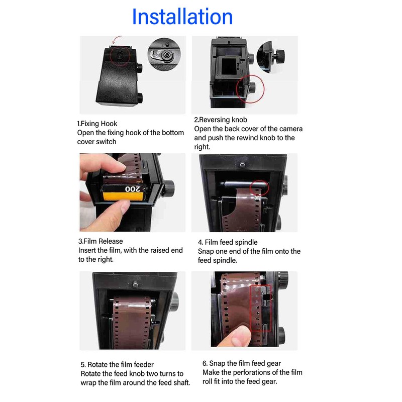 35MM Dual Lens Film Camera DIY Classic Retro Double Reflex