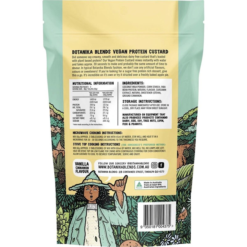 Botanika Blends Vegan Protein Custard Cinnamon, Vanilla, 120G