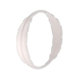 QALO Women's Serene Silicone Bracelet, Ultra Comfortable Women's Bangle, Durable, Water Resistant Bracelet, Pearl, Small/Medium