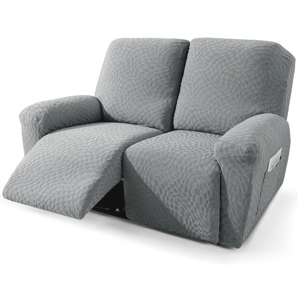 ZNSAYOTX Loveseat Recliner Covers (48"-66") New 4-Piece, Fashion Recliner Love