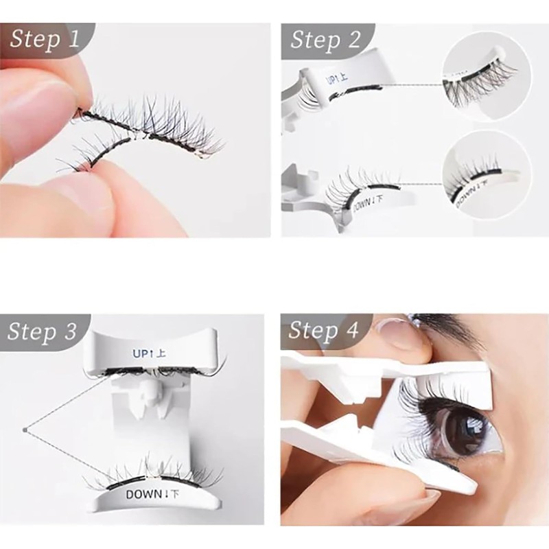 MOVVIYE Magnetic Eyelashes, Magnetic Eyelashes with Applicator, 2025 New Reusable