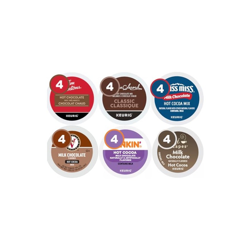 Hot Chocolate K-Cups for Keurig Variety Pack Sampler. All the