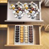 MinBoo Bamboo Coffee Capsule Storage Drawer Tray, Bamboo Drawer Insert