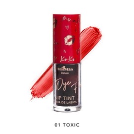 Italia Deluxe To Dye For Waterproof Lip Tint - Long Lasting Bold Color, Water-Based Formula, Lightweight Wear, High Pigment, Glossy Finish, Toxic Shade:_Toxic
