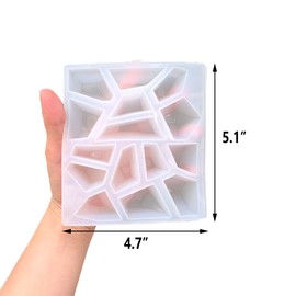 BIGEBO Gem Stone Resin Molds Silicone, Multi-Faceted Crystal Molds for Epoxy Resin Quartz Jewelry Candle Soap Ice Cube Polymer Clay Keychain Pendant Resin Tools