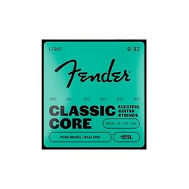 Fender Cuerdas de guitarra eléctrica Classic Core, níquel vintage, extremo de bola, 155L .009-.042