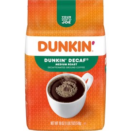 Dunkin' Decaf Medium Roast Ground Coffee, 18 Ounce