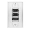 Bewinner 3-Port HDMI Wall Plate with Adapter, ABS Wall Mount