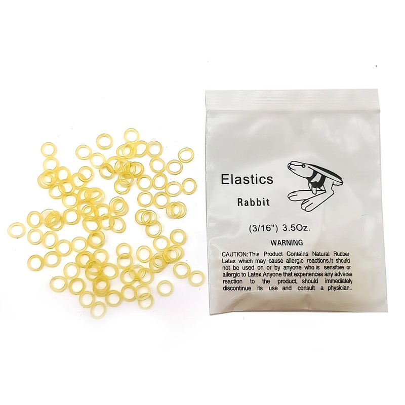 SNAWOP Orthodontic Elastic Rubber Band 3/16" Natrual 100PCS Medium 3.5