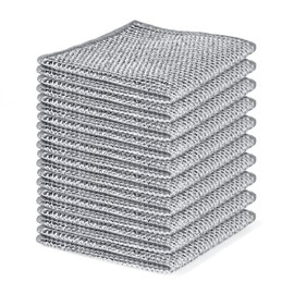 Aidoclip 10PCS Set Non-Scratch Steel Wool Dishcloth - Multi Purpose Wire Dishwashing Rags Kitchen Towels and Dishcloths Sets Durable Cleaning Pads Bathroom Home Essentials Cleaning Supplies Tools