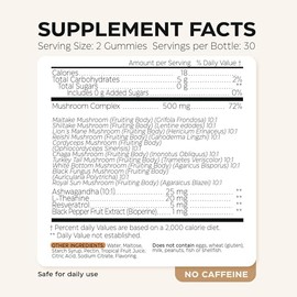 Mushroom Gummies120 Pcs (2 Pack) - Lion's Mane and 9 Adaptogenic Mushrooms Blend - Ashwagandha, L-Theanine - Mushroom Gummies for Energy, Immunity, Fo