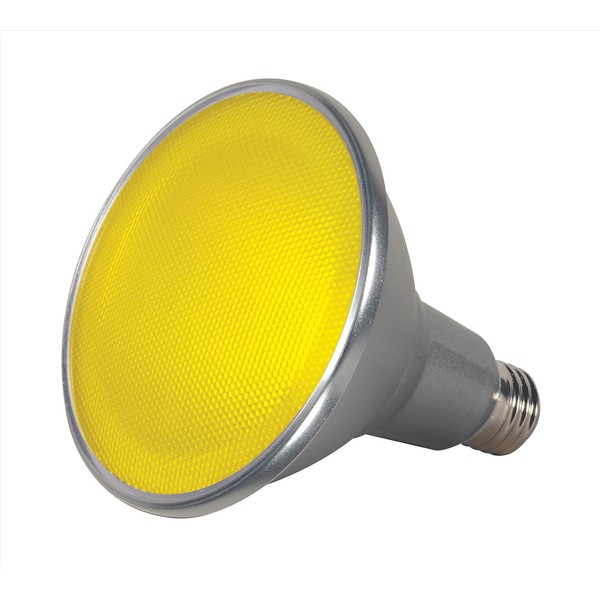 Satco S9484 Par38 LED Yellow 40' Beam Spread Medium Base Light Bulb, 15W