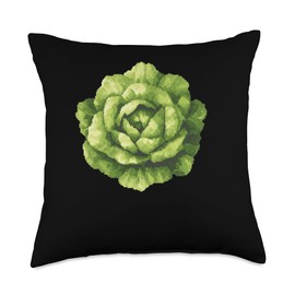 Iceberg Lettuce Pixel Art Throw Pillow