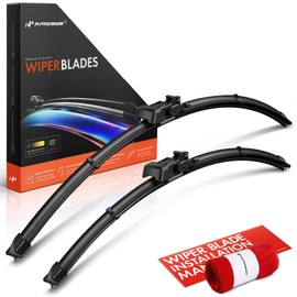 A-Premium Pack of 2 Front Windshield Wiper Blades with Wear Indicator & Towel - Compatible with Toyota Tundra 2007-2021, Sequoia 2008-2022 - 26" and 23", TL2 Connector, Left and Right