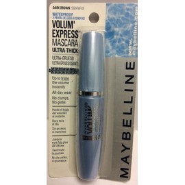 Maybelline Volum' Express Waterproof Ultra-thick Mascara DARK BROWN NEW.