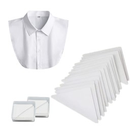 Woonsoon 120pcs Thickened PVC Collar Anti-Warping Edge Shaper - Collar Extenders, No Curl Collar Shirt Collar Stays for Collar Stays (120 Pcs)