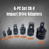 Noviitus 6-Piece Impact Socket Adapter and Reducer Set, Heavy-Duty CR-V