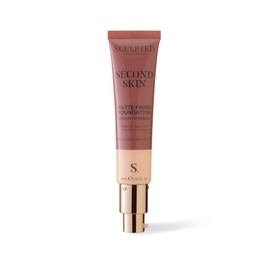 Second Skin Mineral Matte Liquid Foundation from Sculpted by Aimee (Tan 5.0) - Medium Coverage Foundation with SPF 50, 32ml Cruelty-Free, Vegan