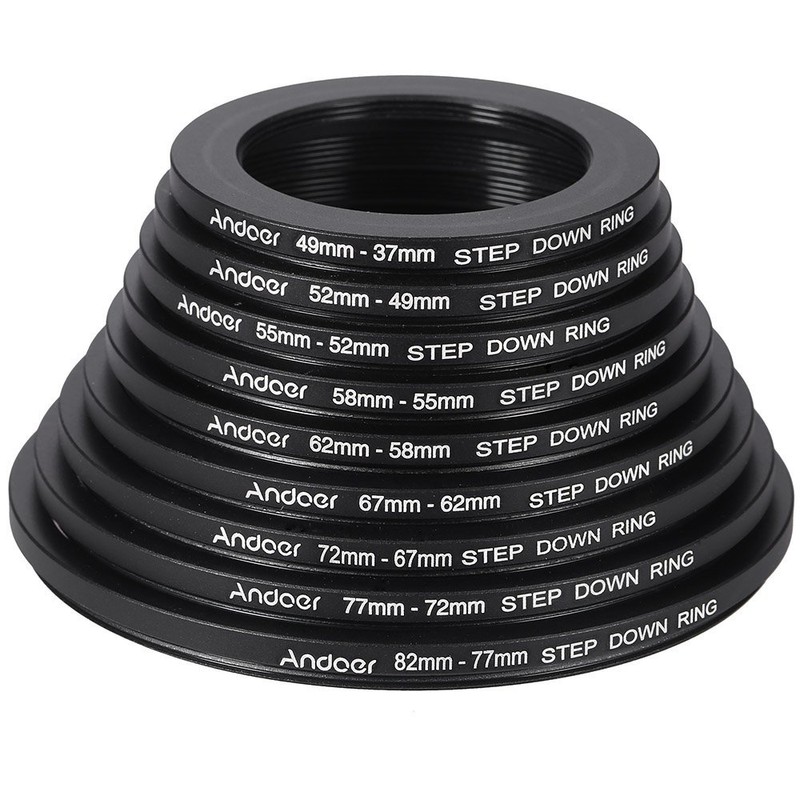 Andoer® 18pcs Step Up/Step Down Lens Filter 37 49 52