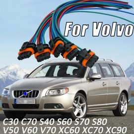 Micarun 5 Sets 4 Pins Ignition Coil Connector Wiring Harness Pigtail Plug Fit Volvo S60 XC70 V60 XC90 C30 C70 S40 V50 S80 S70 1999-2016 Replaced OE PT960 PT1716 S1461 1P2657