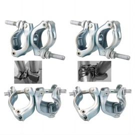 PHLKJL Scaffolding Clamps, British Type, For 1-3/4" to 1-9/10" OD Tube, Swivel at Any Angles,Galvanized, 4 Pack (XZKJ48)