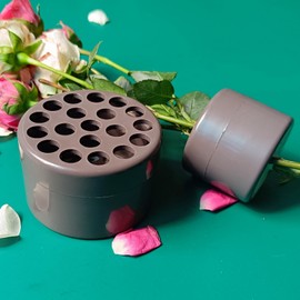 Lesediy Spiral Ikebana Stem Holder, Reusable Floral Grid for Vase Flower Arrangement Holder, 2024 DIY Spiral Ikebana Stem Holder Ring (2 Dark Brown, S+L)