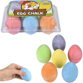 Easter Sidewalk Chalk Eggs for Kids, Easter Basket Stuffers Gifts Fillers, Perfect For Easter Egg Hunt, Party Favors (12-Pack)
