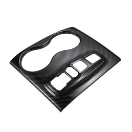 X AUTOHAUX Central Control Gear Shift Panel Cup Holder Cover, Interior Decoration Accessories, for Honda Ridgeline 2020-2023, ABS, Carbon Fiber Pattern Black