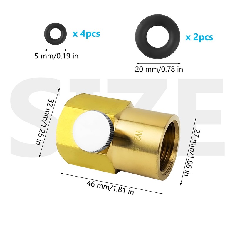 CO2 Adapter, Dual Sealed Design, Quick Connect Adapter, Easy to
