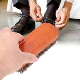 TOPINCN Cepillos para Zapatos de Crin, Pulido de Limpieza, Herramienta de Pulido de Aceite de Madera para Botas de Zapatos(Color de Registro Grande)