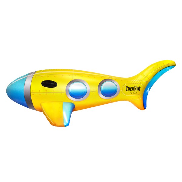 Coconut Outdoor Yellow Submarine Ride-On Pool Float – Inflatable Ride-On